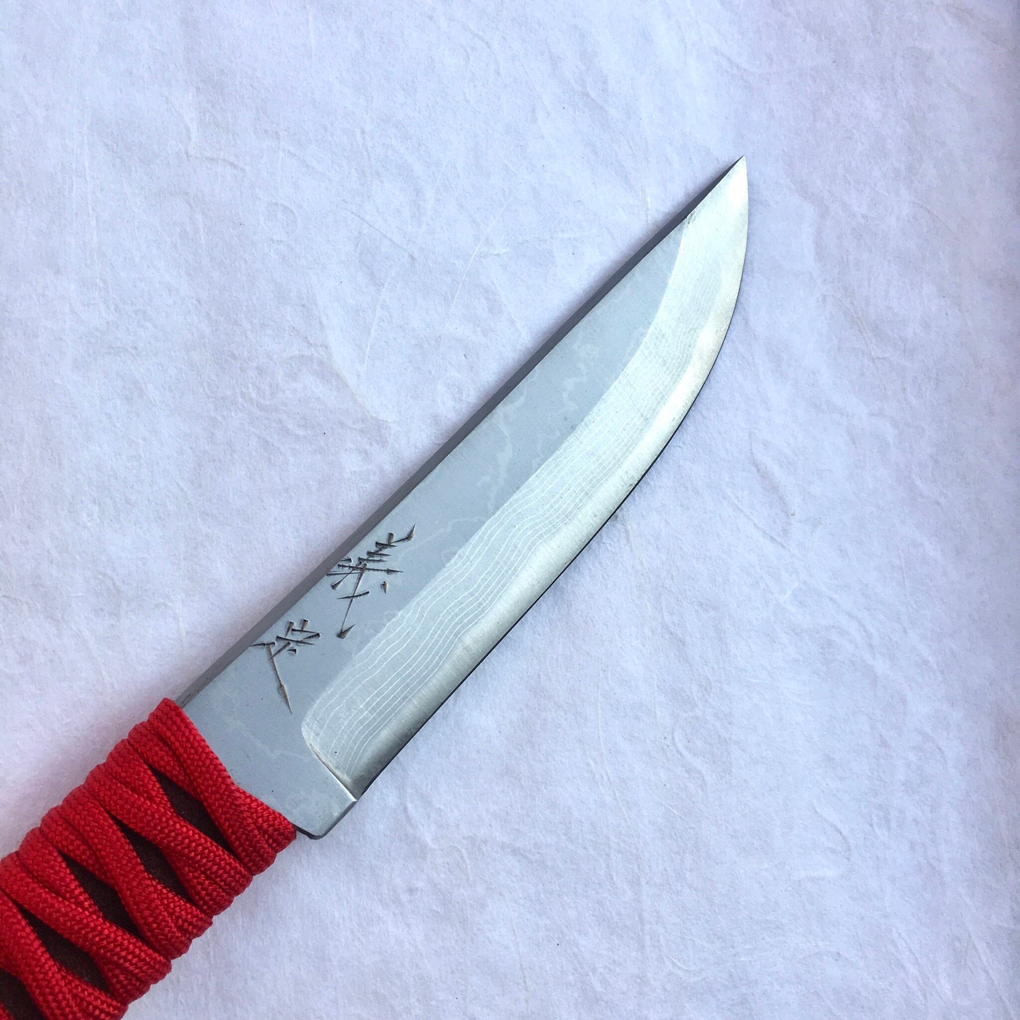 ナイフ「忍 128㎜パラコード巻き」【京之鍛冶師 義定】