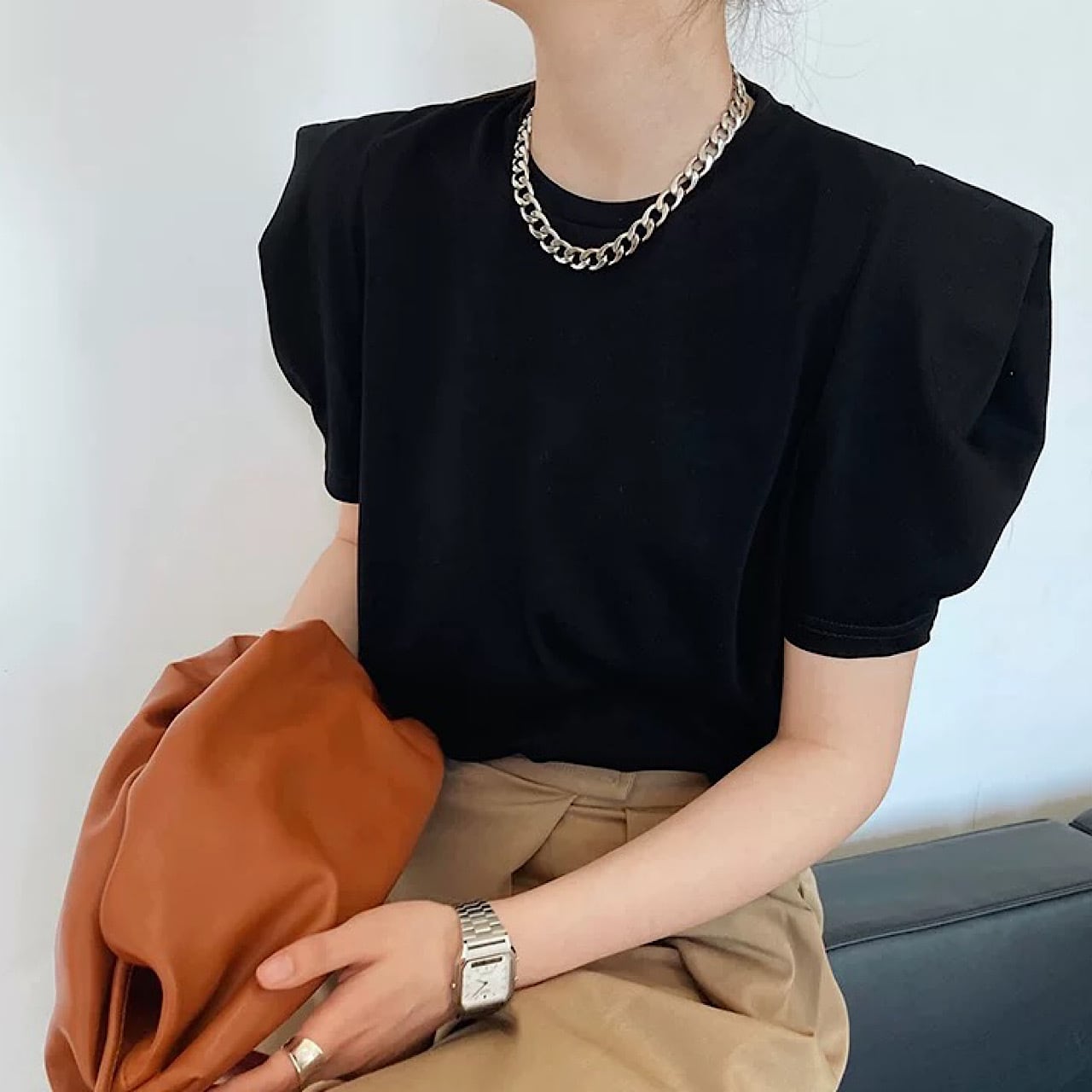 パフスリーブ半袖Tシャツ YH9544