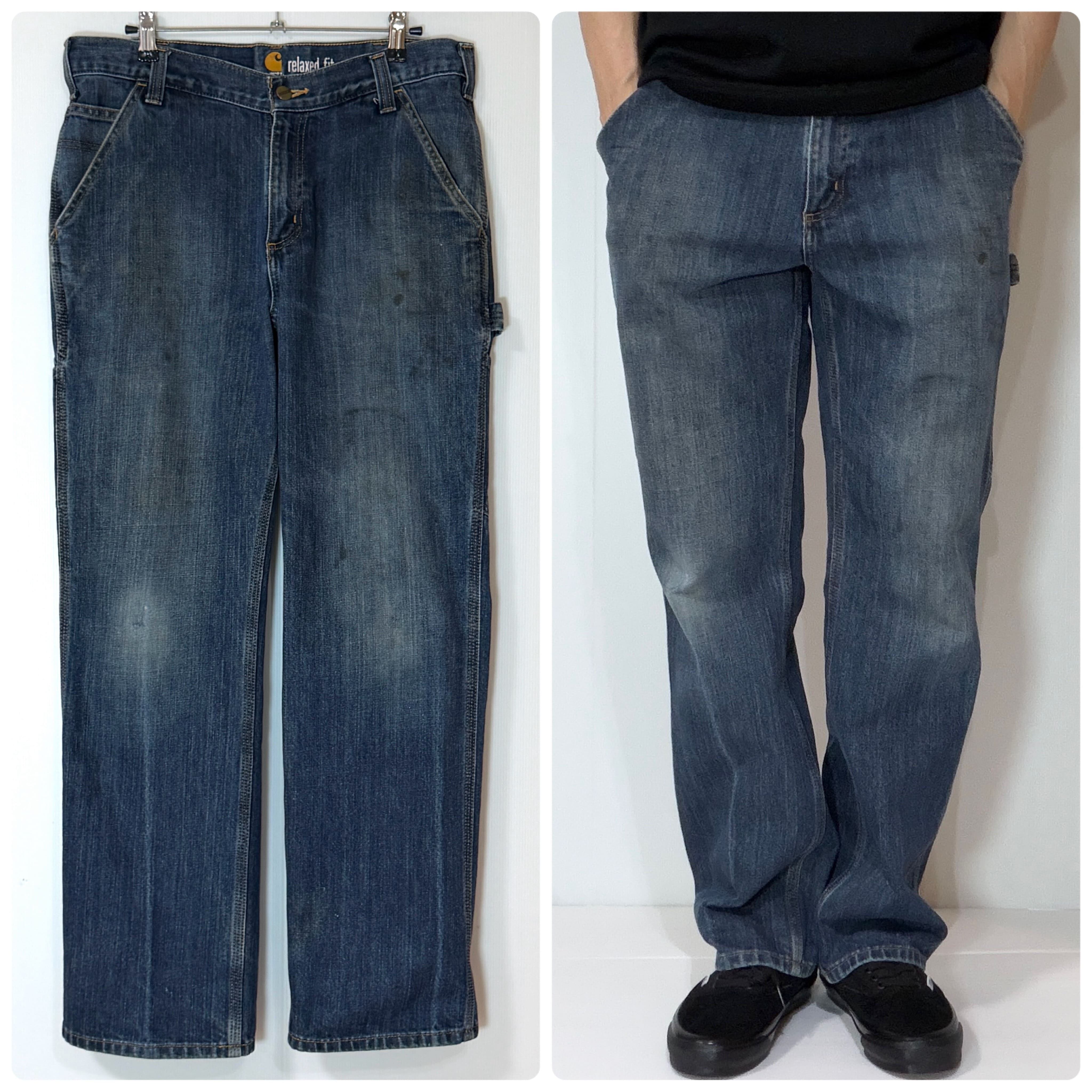 美フェード Carhartt カーハート シングルニーデニムペインターパンツ 