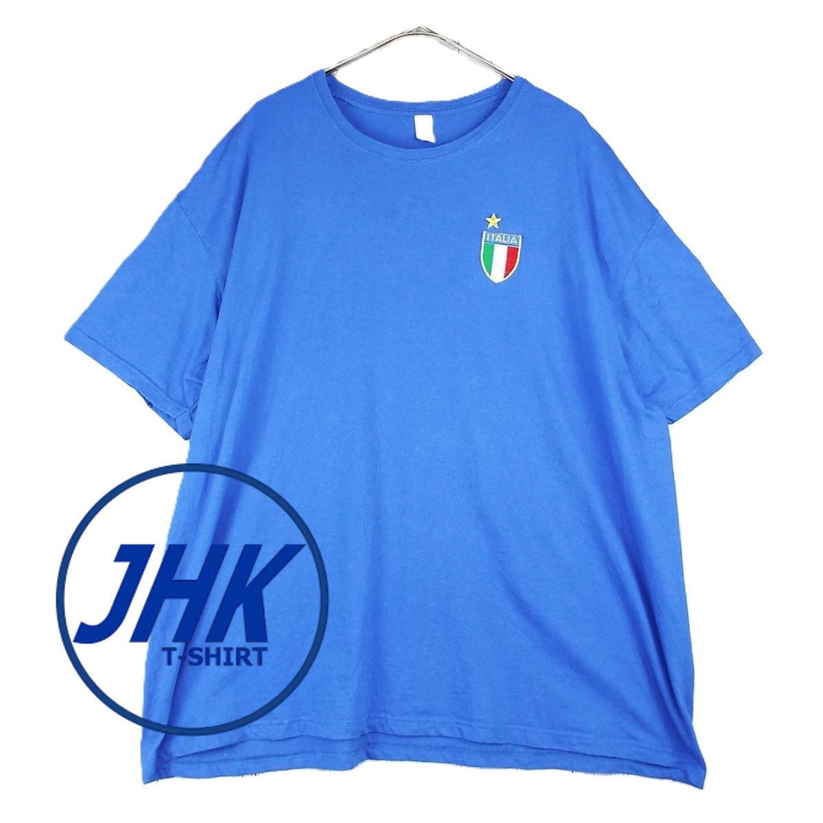 イタリア国旗】JHK™ TSRA150 ITALIA 星 刺繍パッチ 半袖Tシャツ 3XL 