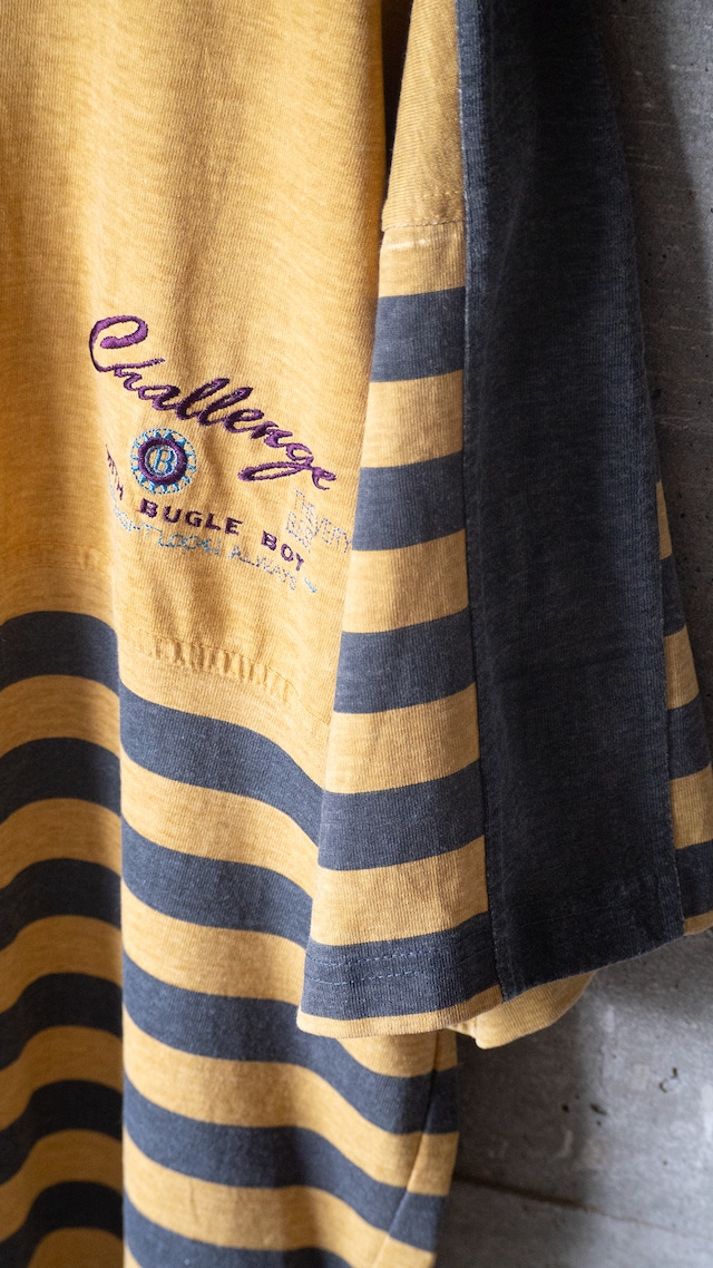 "BUGLE BOY" 1990s Panel border t-shirt