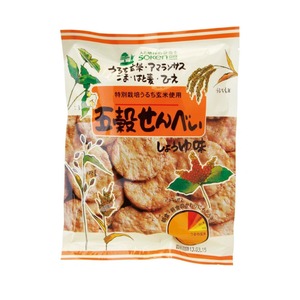 創健社 五穀せんべい　アマランサス・白胡麻・はと麦・ひえ  しょうゆ味 /しお味  90g