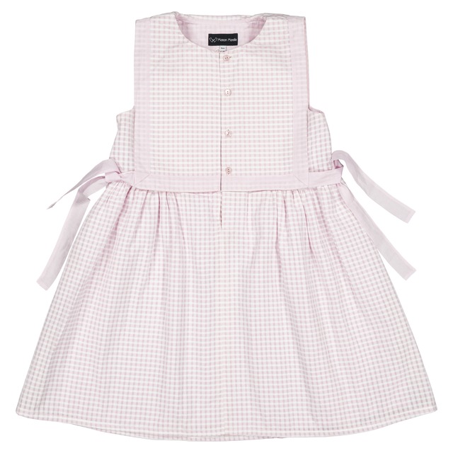 ご予約【MaisonMarelle】送料無料Dress JAURES- pink gingham
