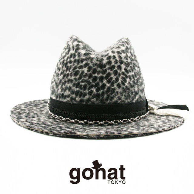 Rabbit fur MHAT/ Cheetah pattern チーター柄 アニマル柄  帽子 ハット HAT