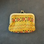 がま口刺繍ポーチ　D