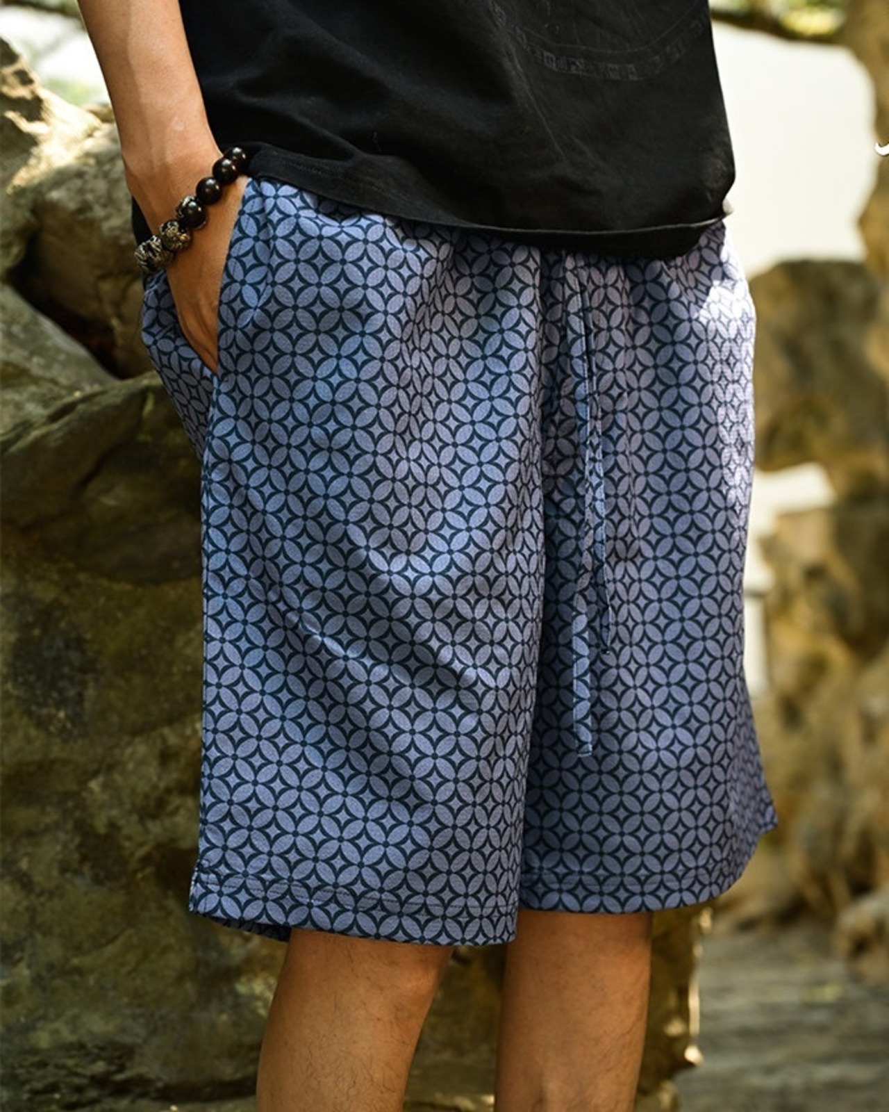 Casual mid-length pants 2color【G1082】