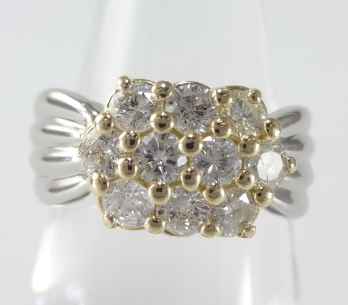 【美品】1.00ct　ダイヤ　ハーフエタニティ　コンビデザインリング　～【Good Condition】 1.00ct Diamond Half Eternity Combination Design Ring～