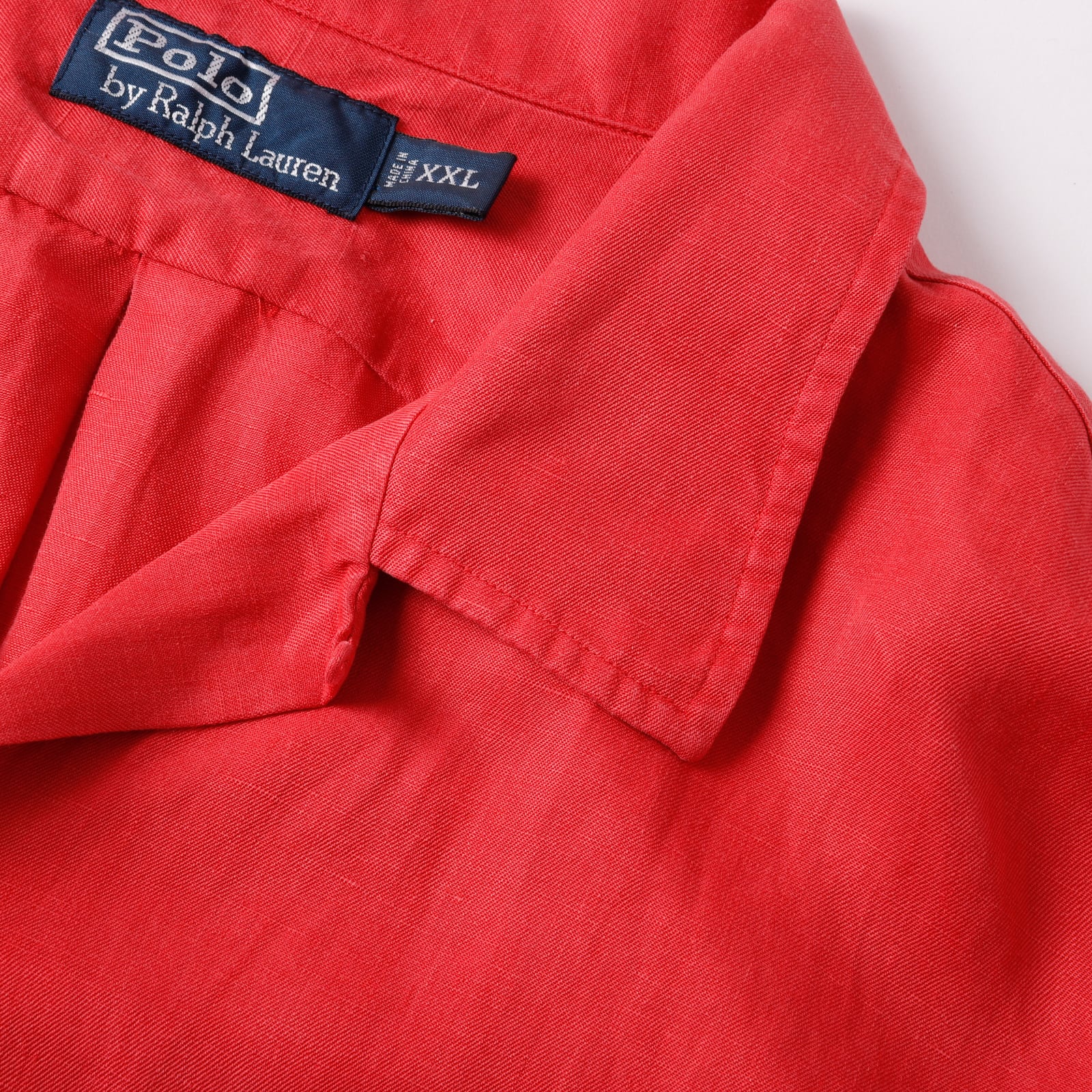 極美品】90s Ralph Lauren special linen silk open collar shirt