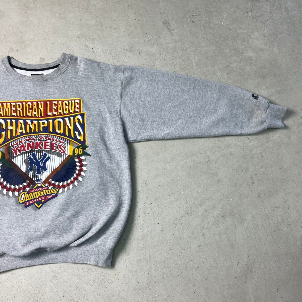 90年代 USA製 ニューヨーク・ヤンキース プリントスウェットシャツ