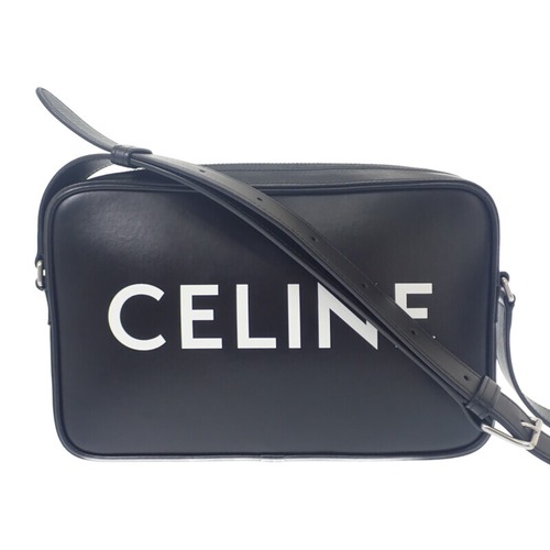 【CELINE】セリーヌ ミディアム メッセンジャー 194503DOT.38SI ショルダーバッグ カーフ ブラック シルバー金具 レディース メンズ ユニセックス【バッグ】