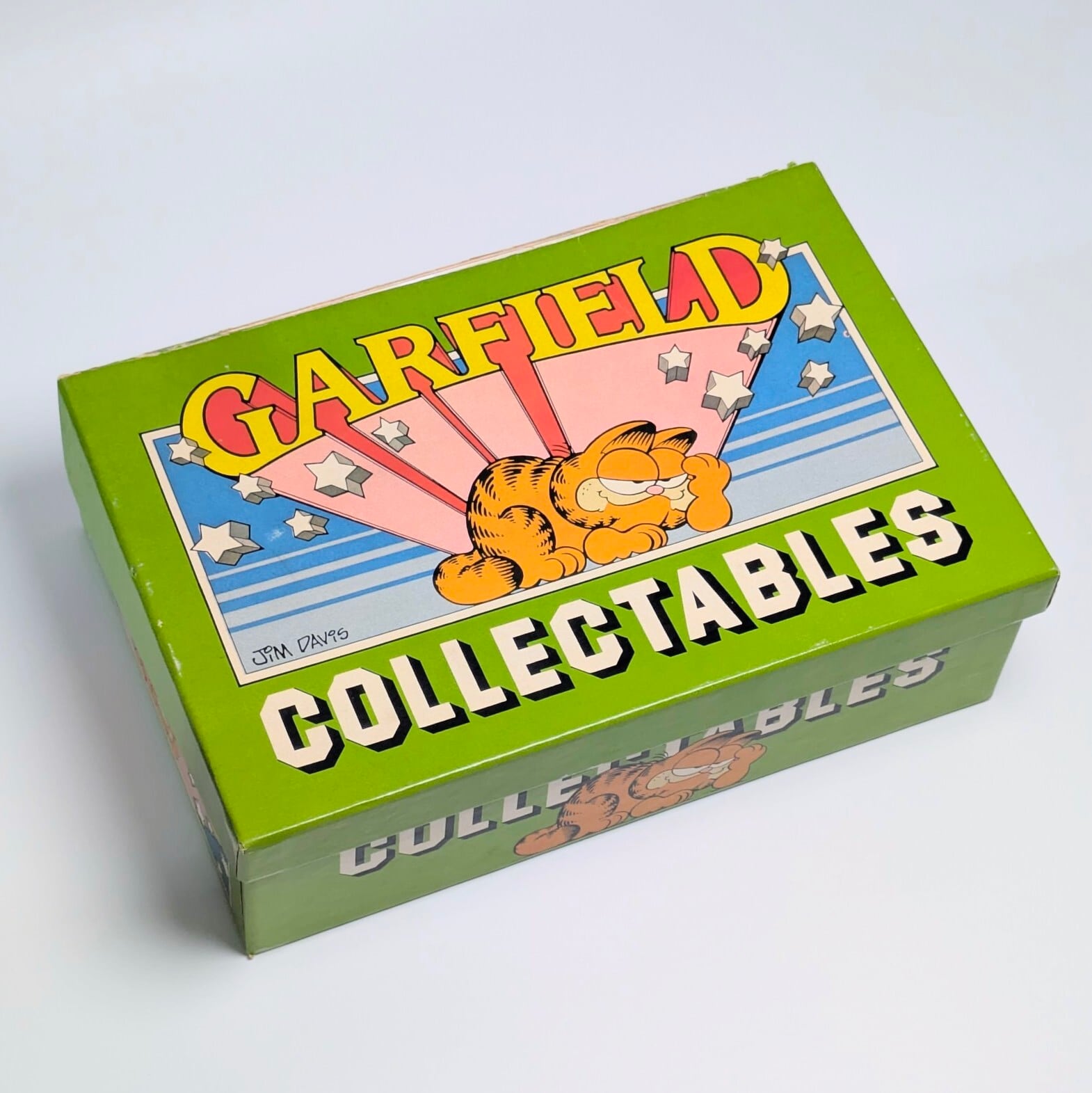 ☆ VINTAGE 1980年代初期 ☆【 Garfield ( ガーフィールド ) 】『 GARFIELD COLLECTABLES 』 収納箱 / ディスプレイボックス / お道具箱 / ステーショナリー 〚アメリカン雑貨 アメトイ〛