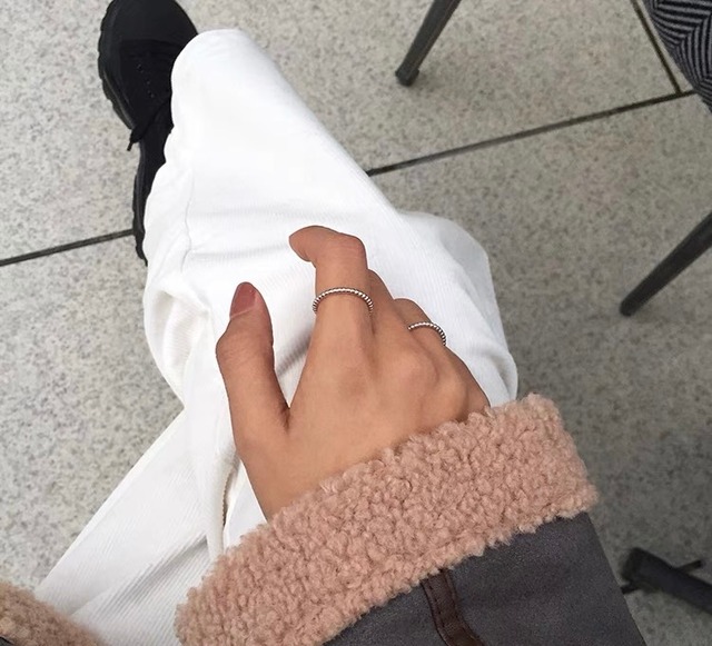 S925 dot plane ring (R101)