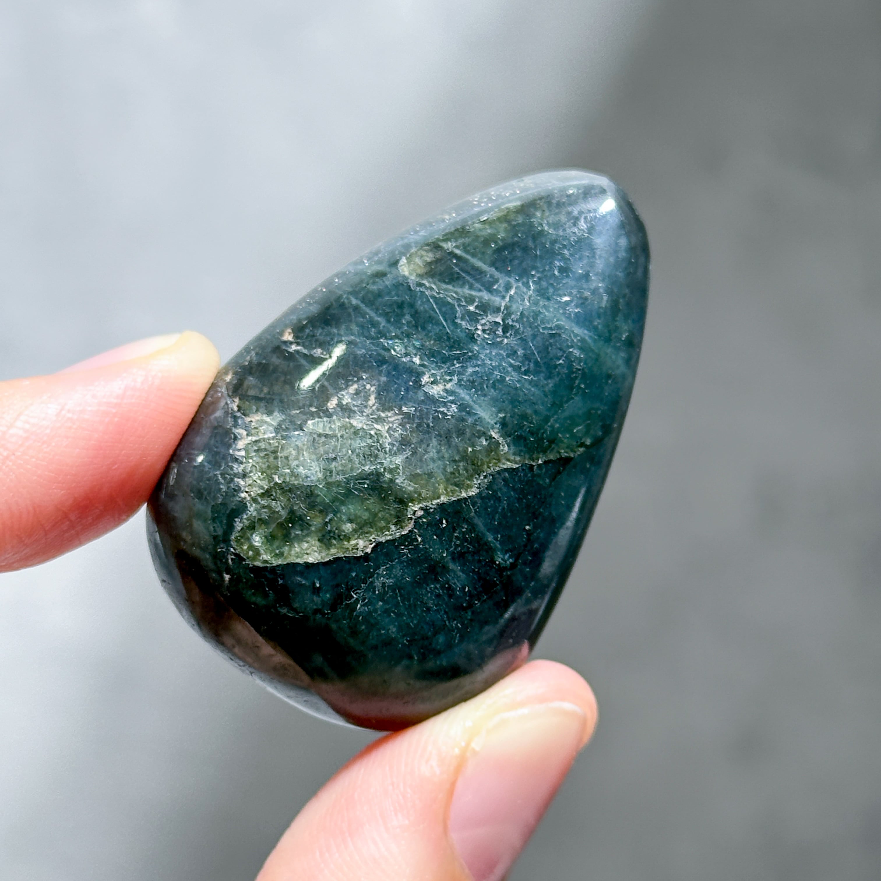 鉱石　ラブラドライト ラブラドライト パームストーン62◇ Labradorite palm stone ◇天然石