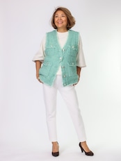 Mylanka(ツイードライクニットジレ)