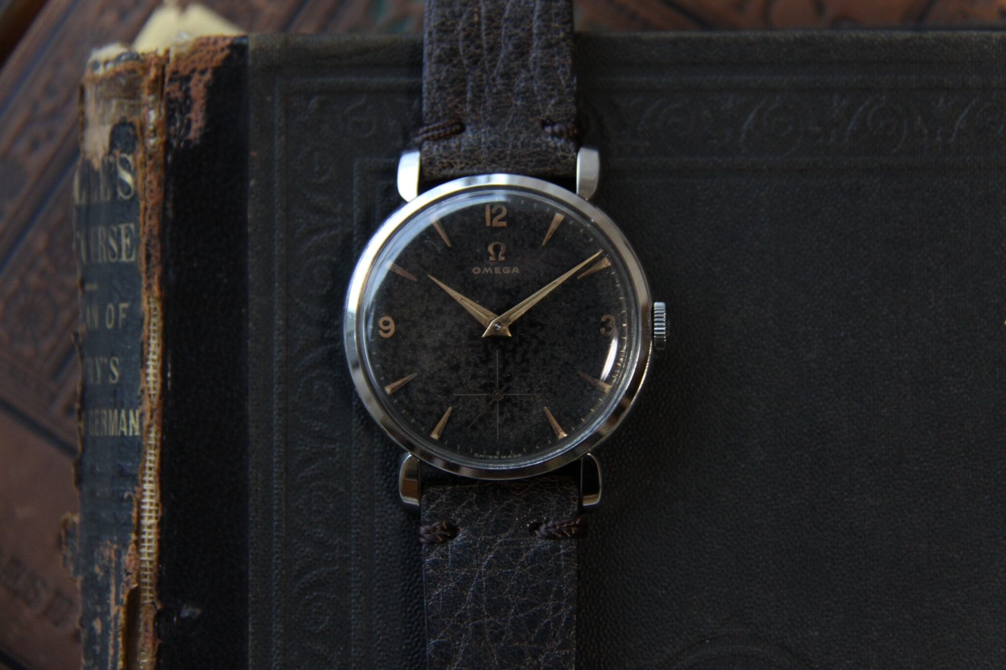 OMEGA】オメガ 1950s 30mmキャリバー ノンデイト オリジナルブラック