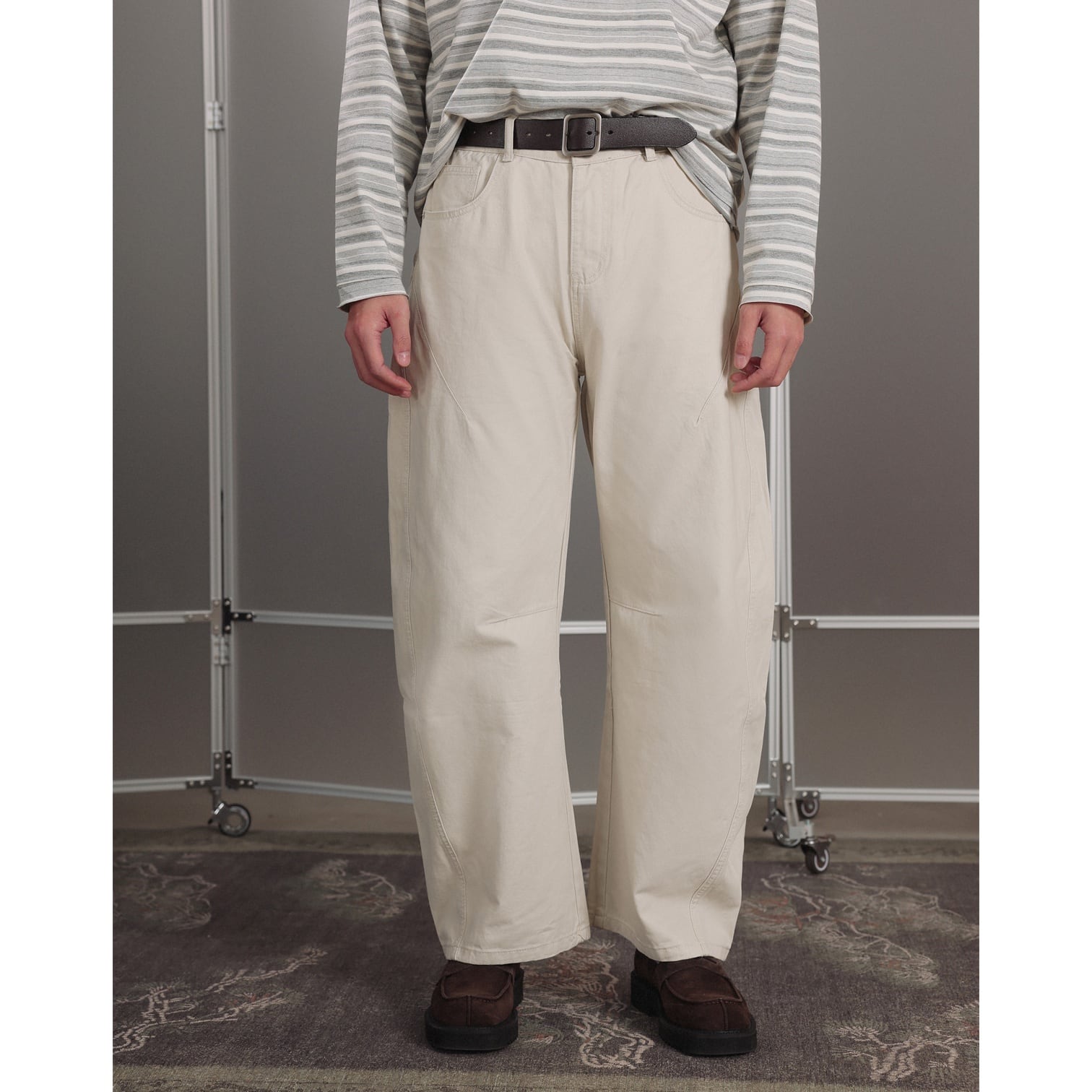 サイドステッチ ワイドイージーパンツ a-1317