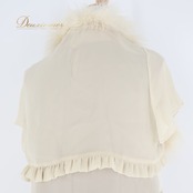 パーティドレス ワンピース ドレス グレイ系 アプレジュール apres jour グレー アイボリー くすみ お呼ばれ パーティ 発表会 フォーマル ファー レース 軽い 薄い 無地 上品 シンプル レディース お洒落 結婚式 二次会 高級感