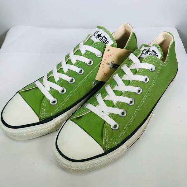 drivhus regional Hyret 90's CONVERSE コンバース ALL STAR LOW オールスターロー キャンバススニーカー BAMBOO GREEN バンブーグリーン  デッドストック NOS US8 USA製 希少 ヴィンテージ | agito vintage