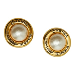 シャネル ロゴ 31 Rue Cambon イヤリング ゴールド メッキ フェイクパール レディース CHANEL 【中古】