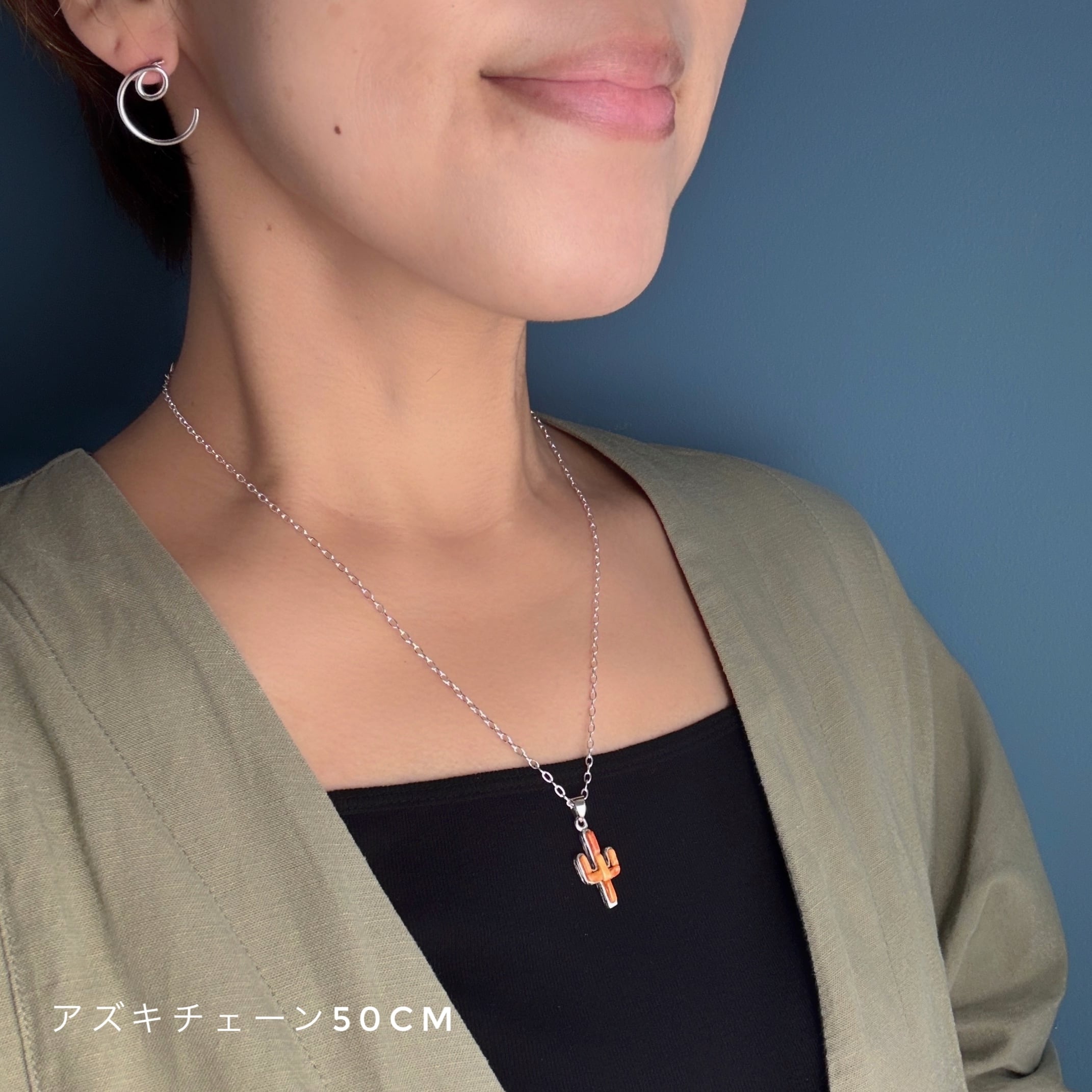 Indian Jewelry》 サボテン ターコイズ-マルチストーン 2way