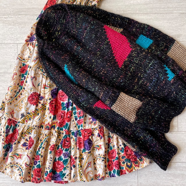Hand Made 1980s Mohair Nep Yarn Sweater AD144