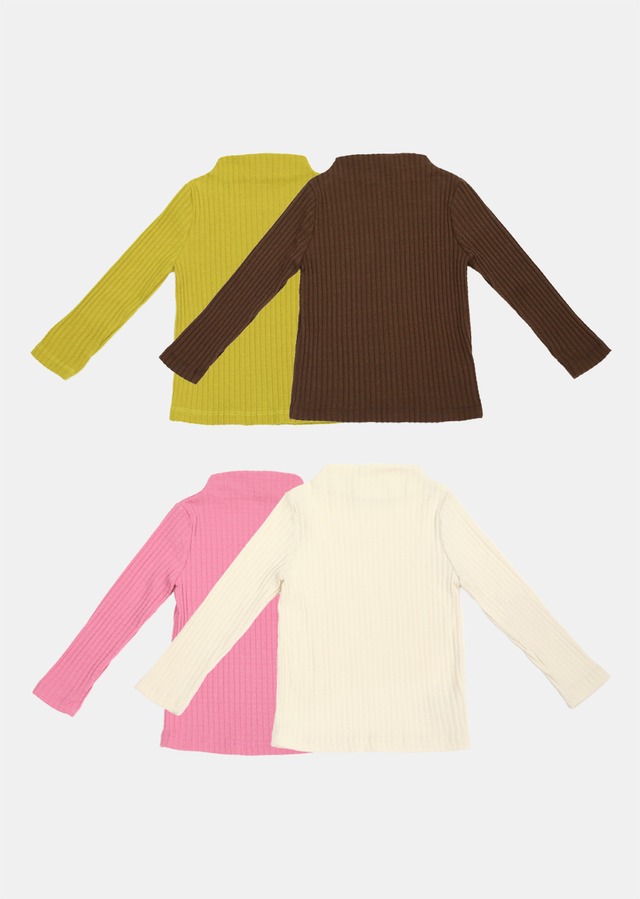 【取寄】mardi amber｜catch mock neck t-shirt｜キャッチモックネックTシャツ｜XS-2XL｜kids｜26 autumn