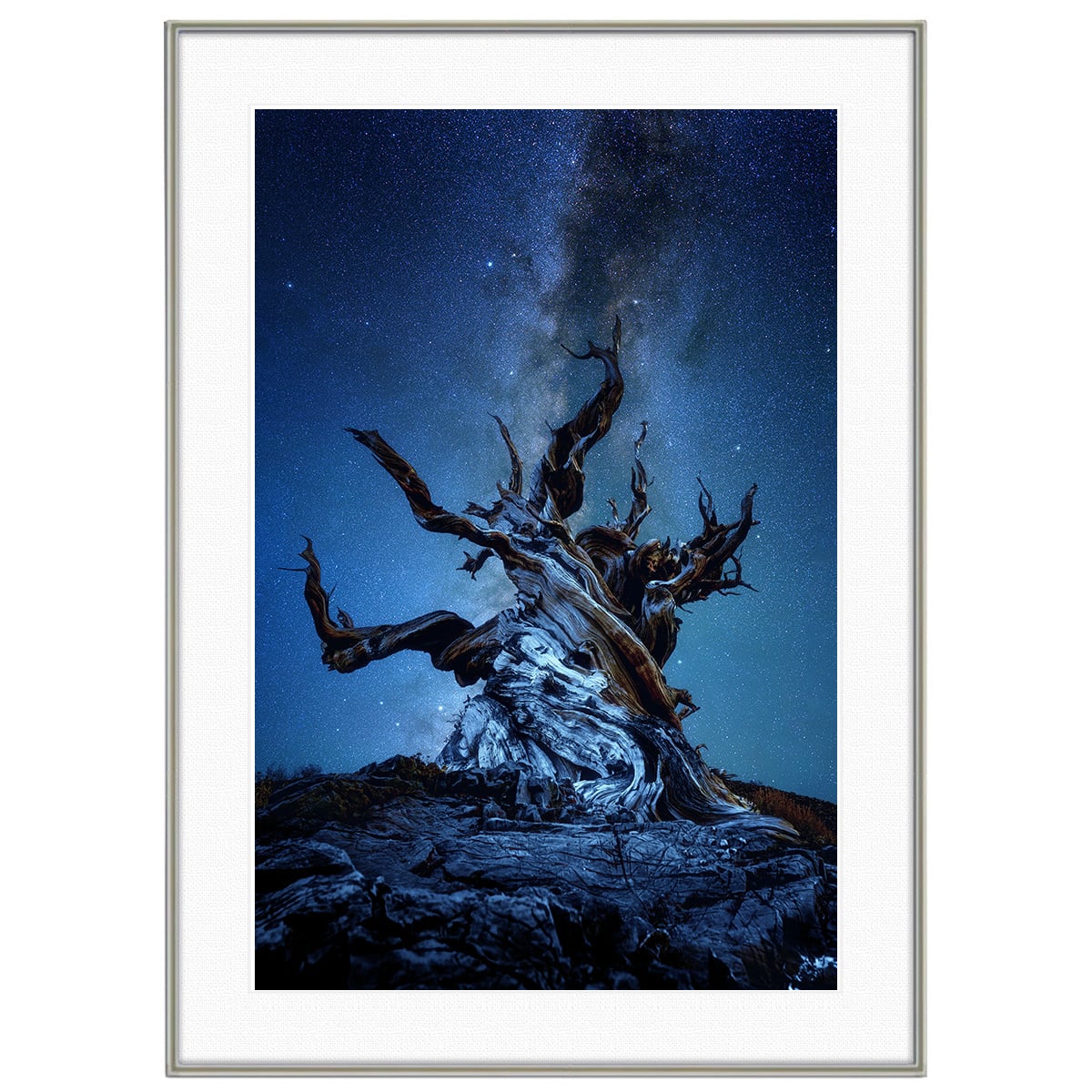 星空写真 美しい夜空の天の川 インテリアアートポスター額装 AS0274