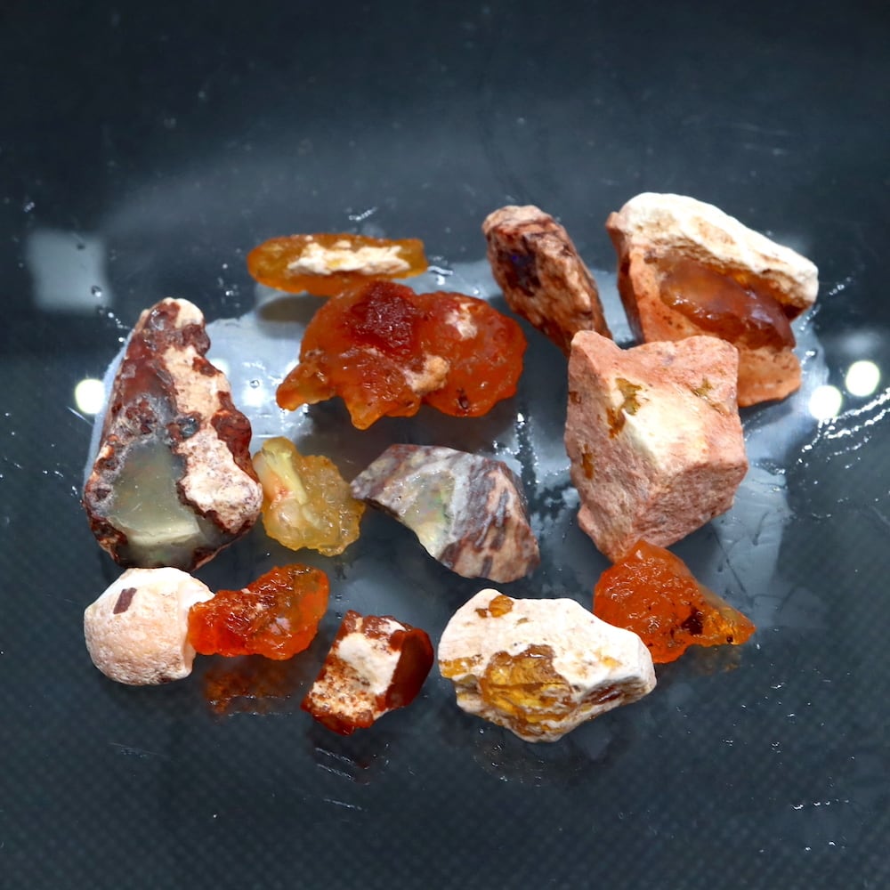 まとめて！ メキシカン ジェリーオパール メキシコ産 合計19,4g JOP016 鉱物 標本 原石 天然石 パワーストーン 鉱物 天然石  American Minerals Gemmy You