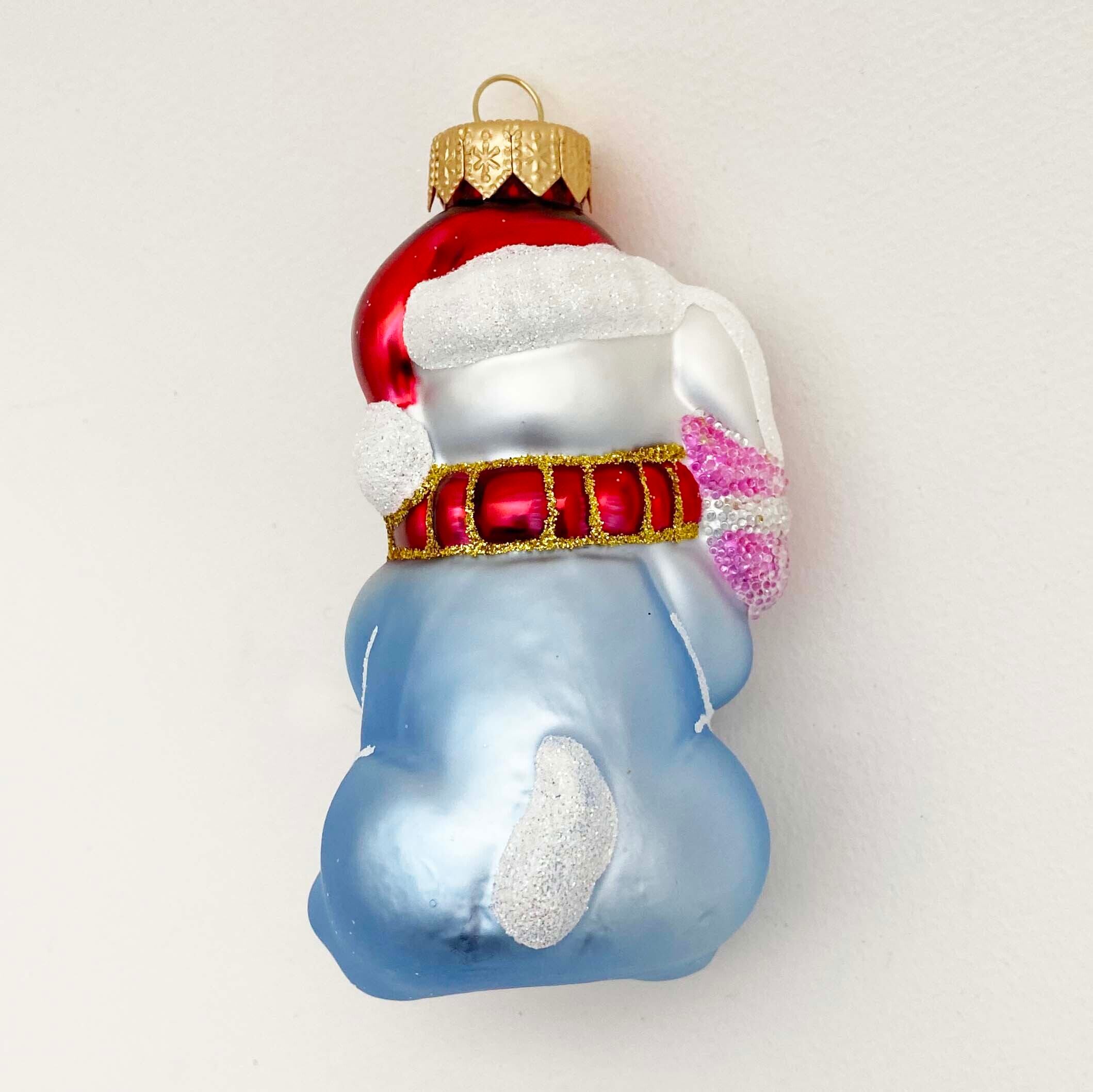 ウクライナ製 ガラスオーナメント（ステッキを持った猫）