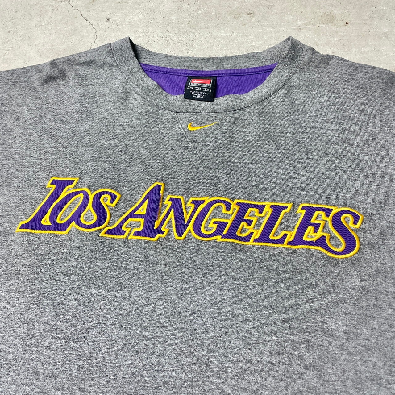 00年代 NIKE TEAM ナイキ NBA LOS ANGELS LAKERS チームロゴ 刺繍 T 