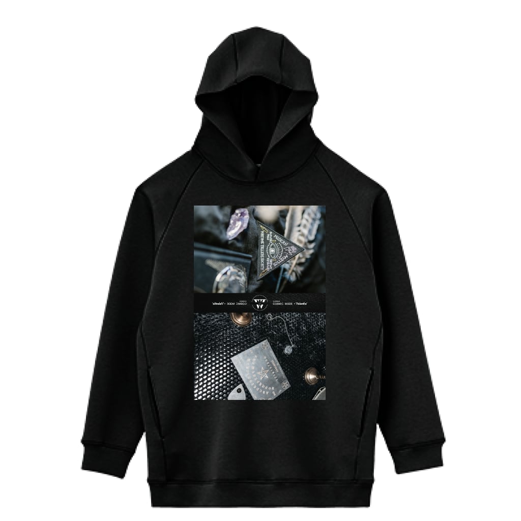 LIFEMAX 10oz ドライストレッチプルオーバーパーカー（両面印刷）