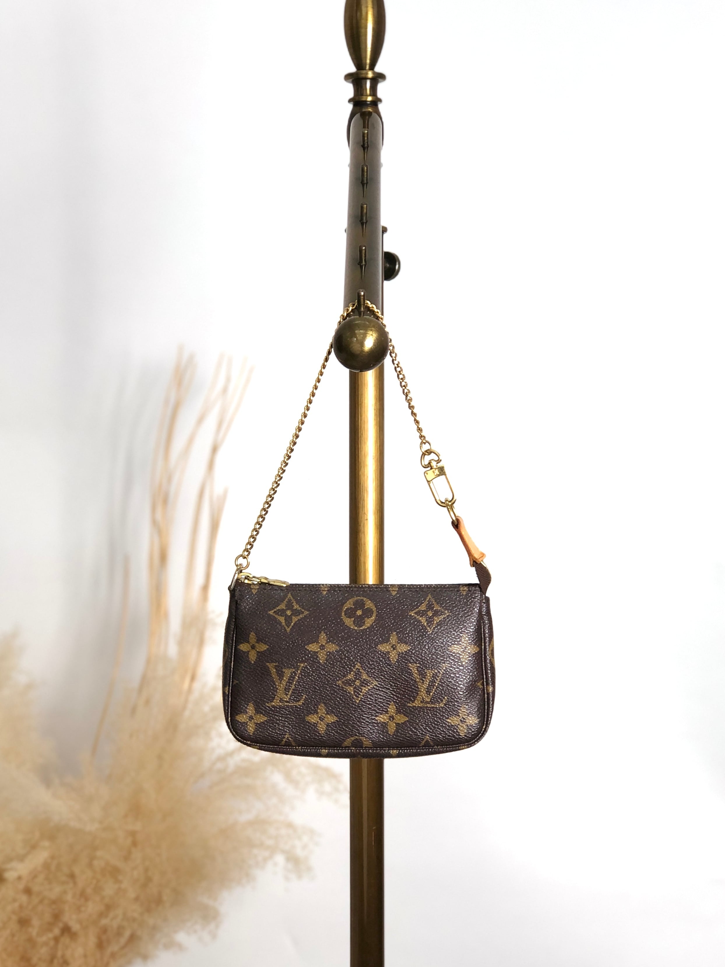 LOUIS VUITTON ルイヴィトン モノグラム ハンドバッグ ブラウン PVC