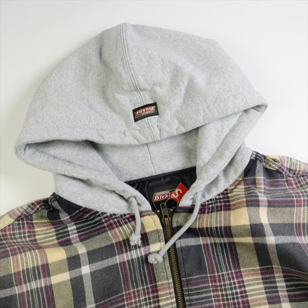 Supreme×DickiesPlaid Hooded Zip Up Shirt