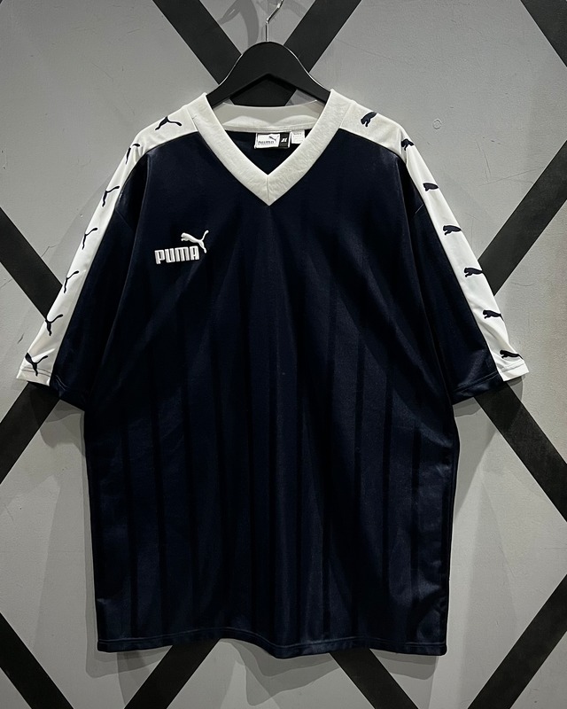 【X VINTAGE】“PUMA” Logo Line Design V-Neck Game Shirt