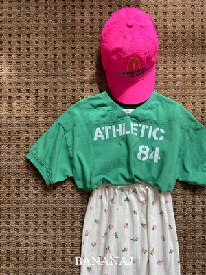 【Banana J】アスレチックTシャツ グリーン　80〜100cm