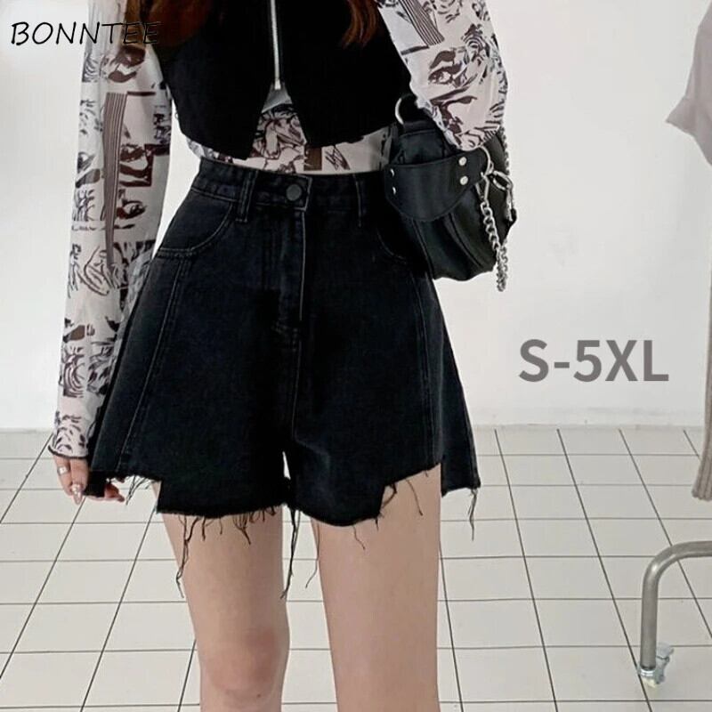 【新作】【送料無料】 S-5XL ショーツ女性デニムヴィンテージユーズド加工オルストリート高品質オールマッチ夏のレジャーファッション女子大生イン 0261484135545