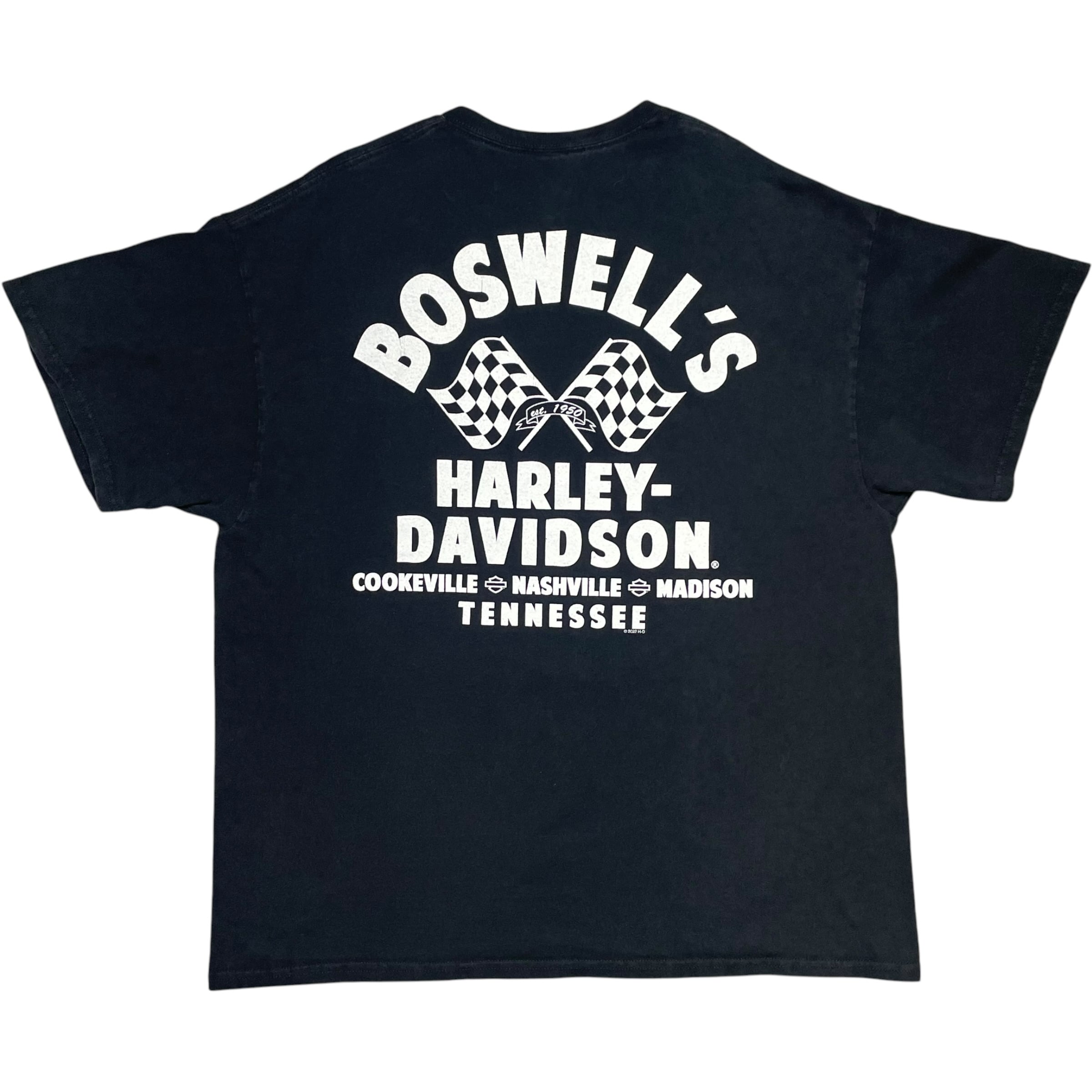《XL》Harley-Davidson ハーレーダビッドソン Tシャツ 両面プリント ブラック no.10554
