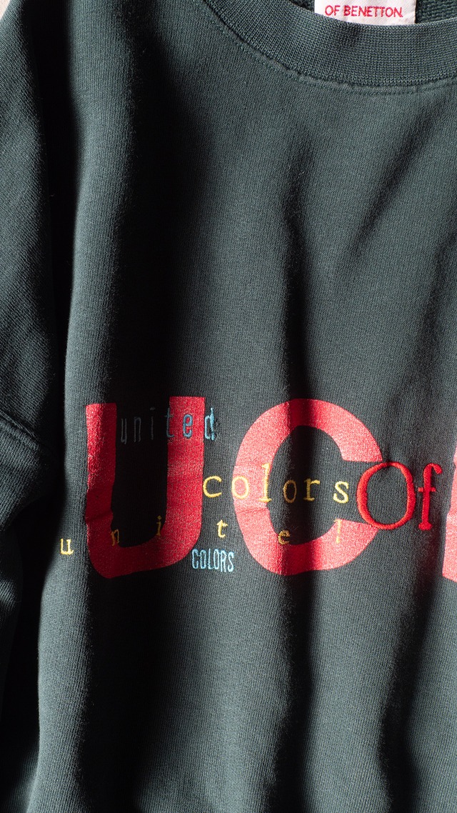 "Benetton" 1990s Logo sweat MADE IN U.S.A