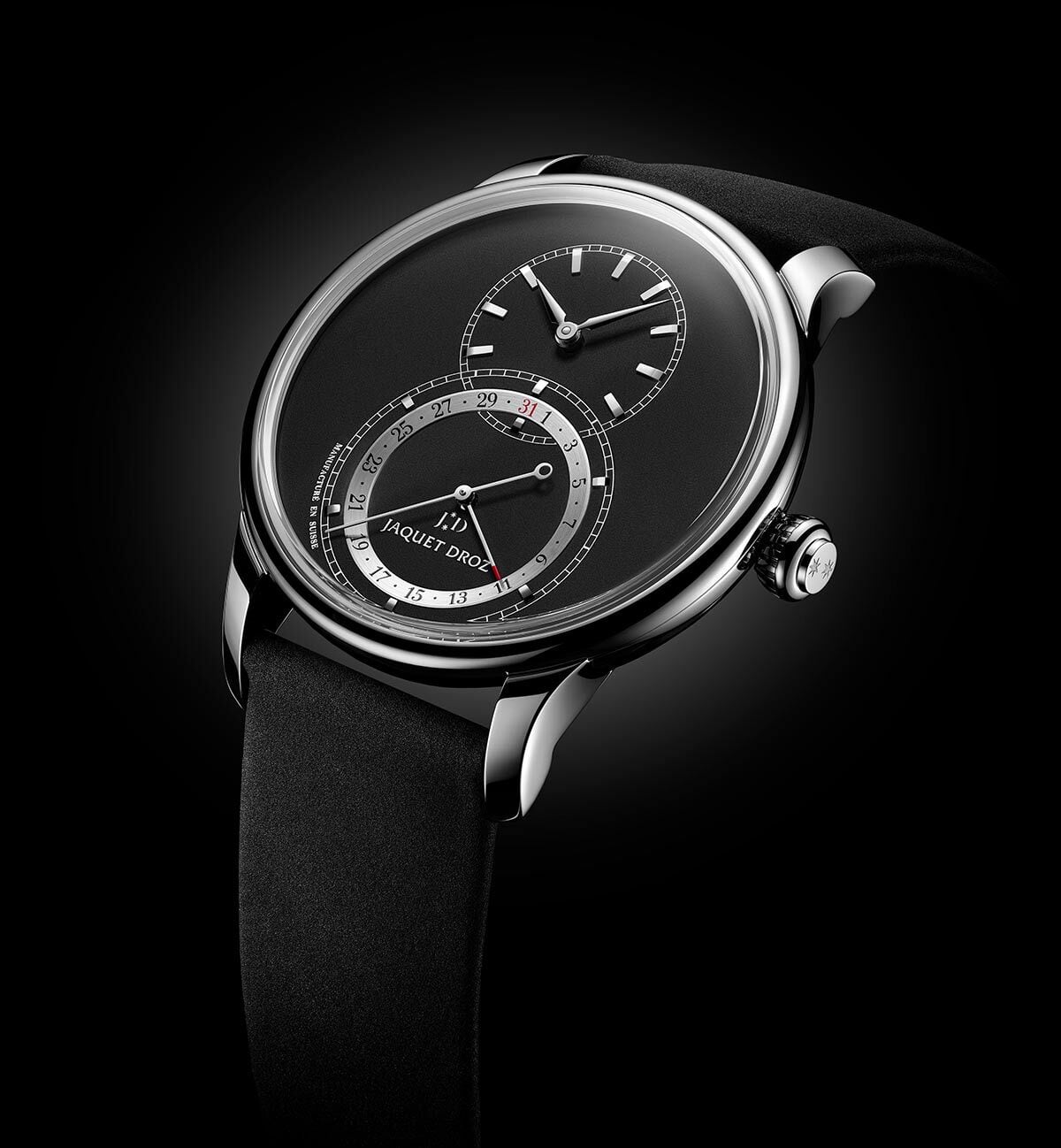 【JAQUET DROZ ジャケ・ドロー】GRANDE SECONDE QUANTIÈME　グラン・セコンド カンティエーム（マットブラック）／国内正規品 腕時計