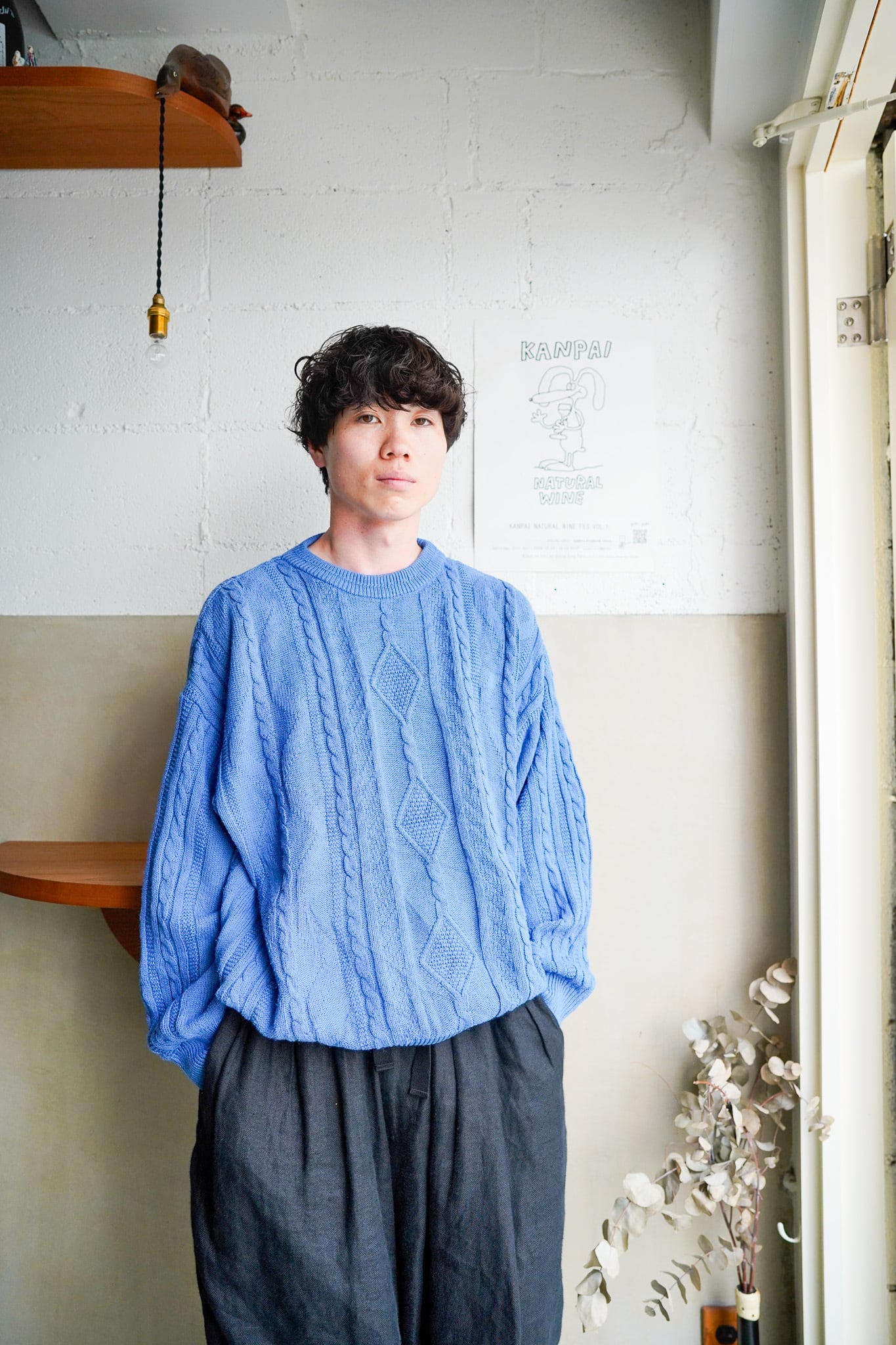 【1990s】"New Fast" Cotton & Acryl Knit Sweater / 6-326