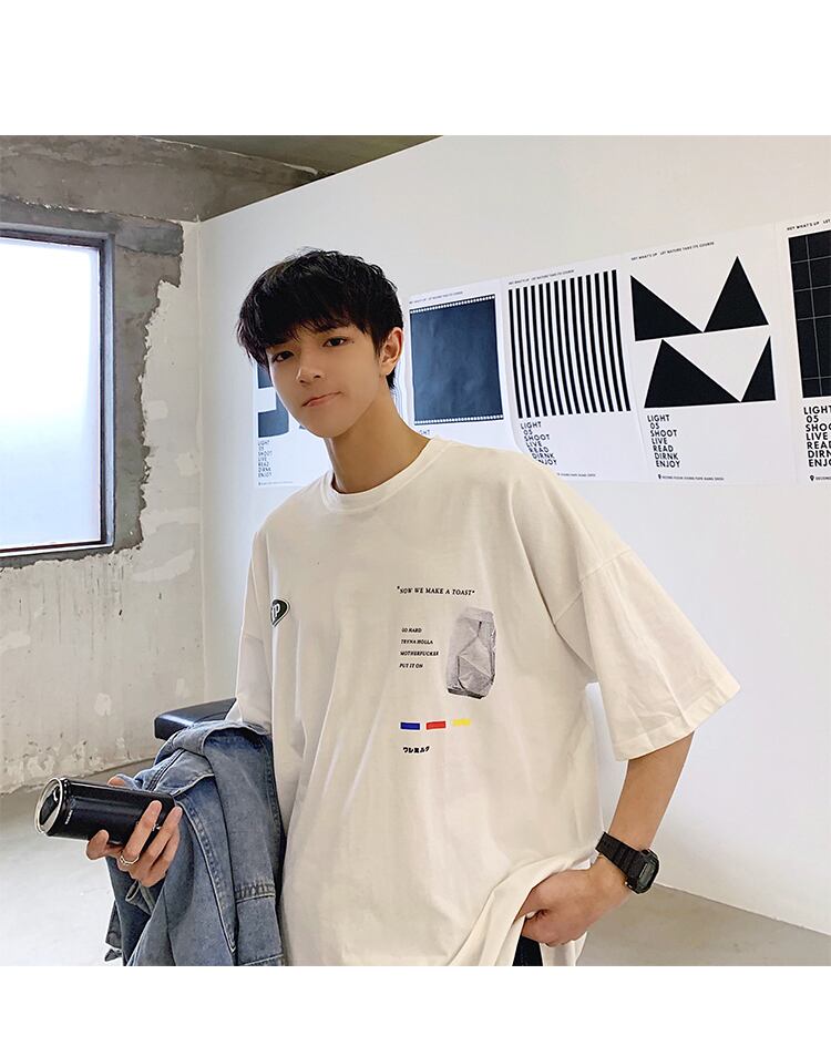 全3色 Tシャツ カットソー プリント カジュアル おしゃれ