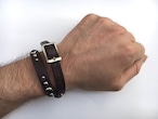 エルエー ナイツ ブラック 2:MADE in LA メイド イン エルエー レザー ブレスレット