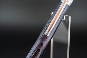 【日本が誇る銘木】屋久杉 浮造り 拭き漆 変わり塗 ① silver MP