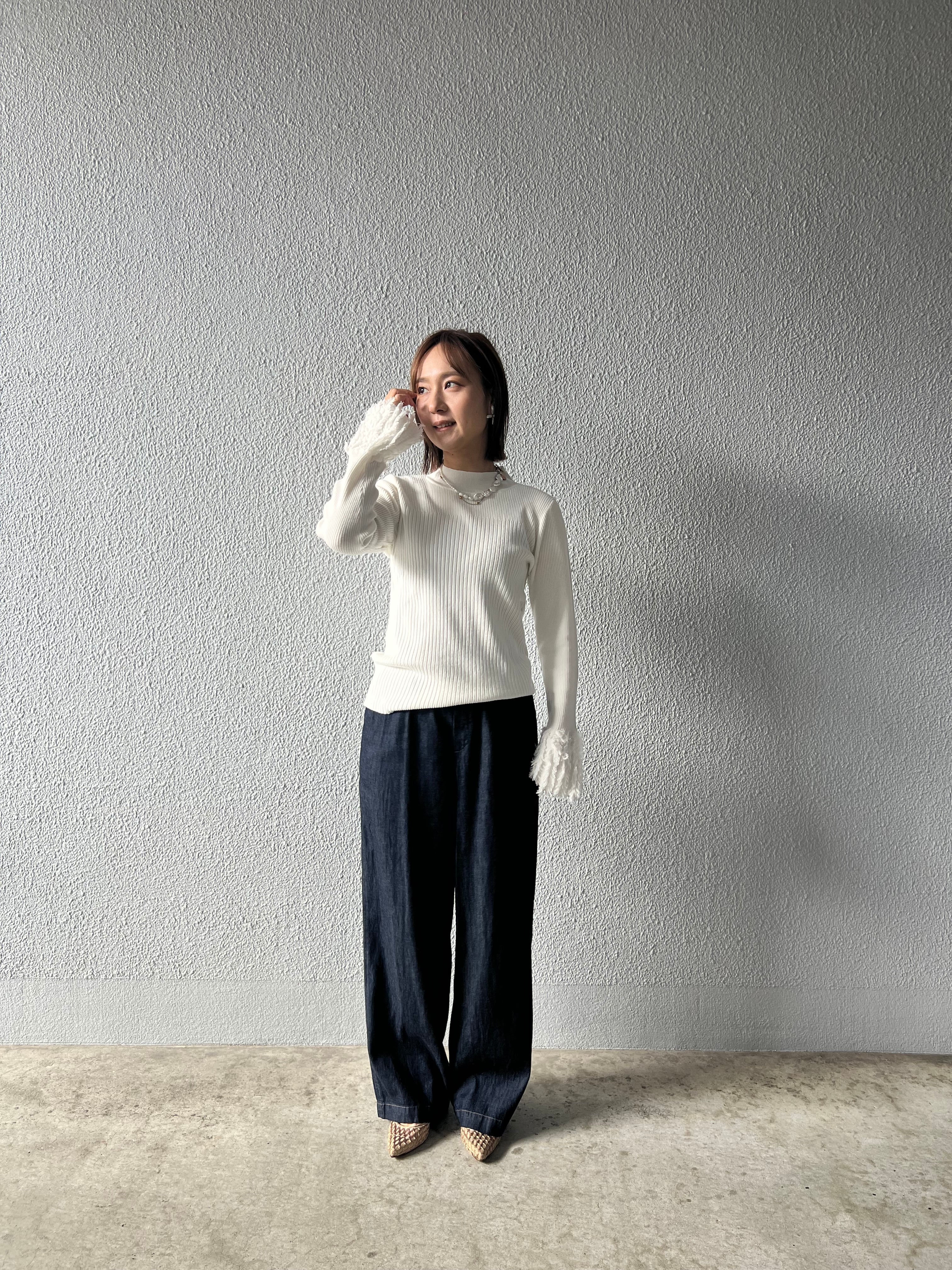 【SELECT】フリンジカフスリブニット 326720