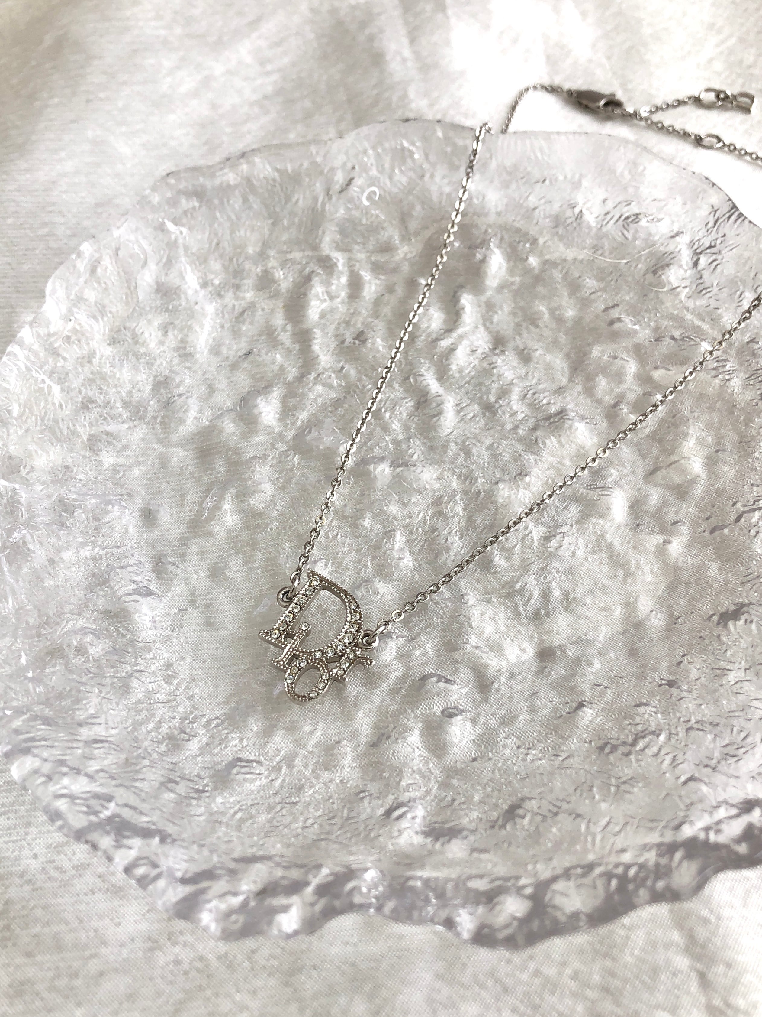 Christian Dior クリスチャン ディオール ネックレス シルバー ロゴ