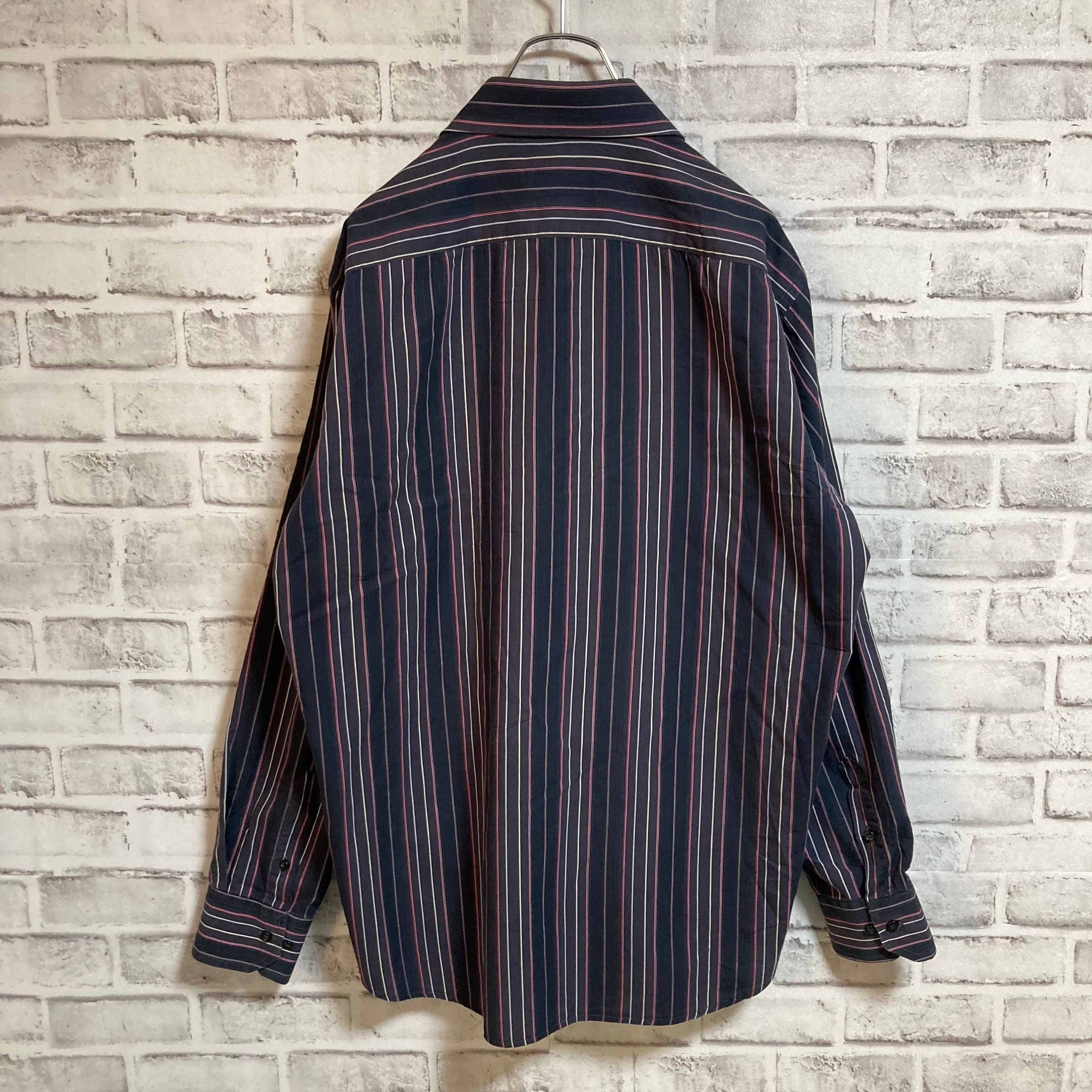 【Garlo Gosta】L/S Stripe Shirt XL Made in ITALY イタリア製 ストライプシャツ ユーロライン  ビッグシルエット ゆるだぼ 長袖シャツ イタリア ヨーロッパ ユーロ 古着