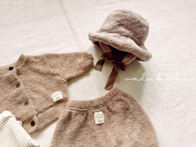 [予約][送料無料]《valubebe》Fur ear muff bucket hat (baby) 104