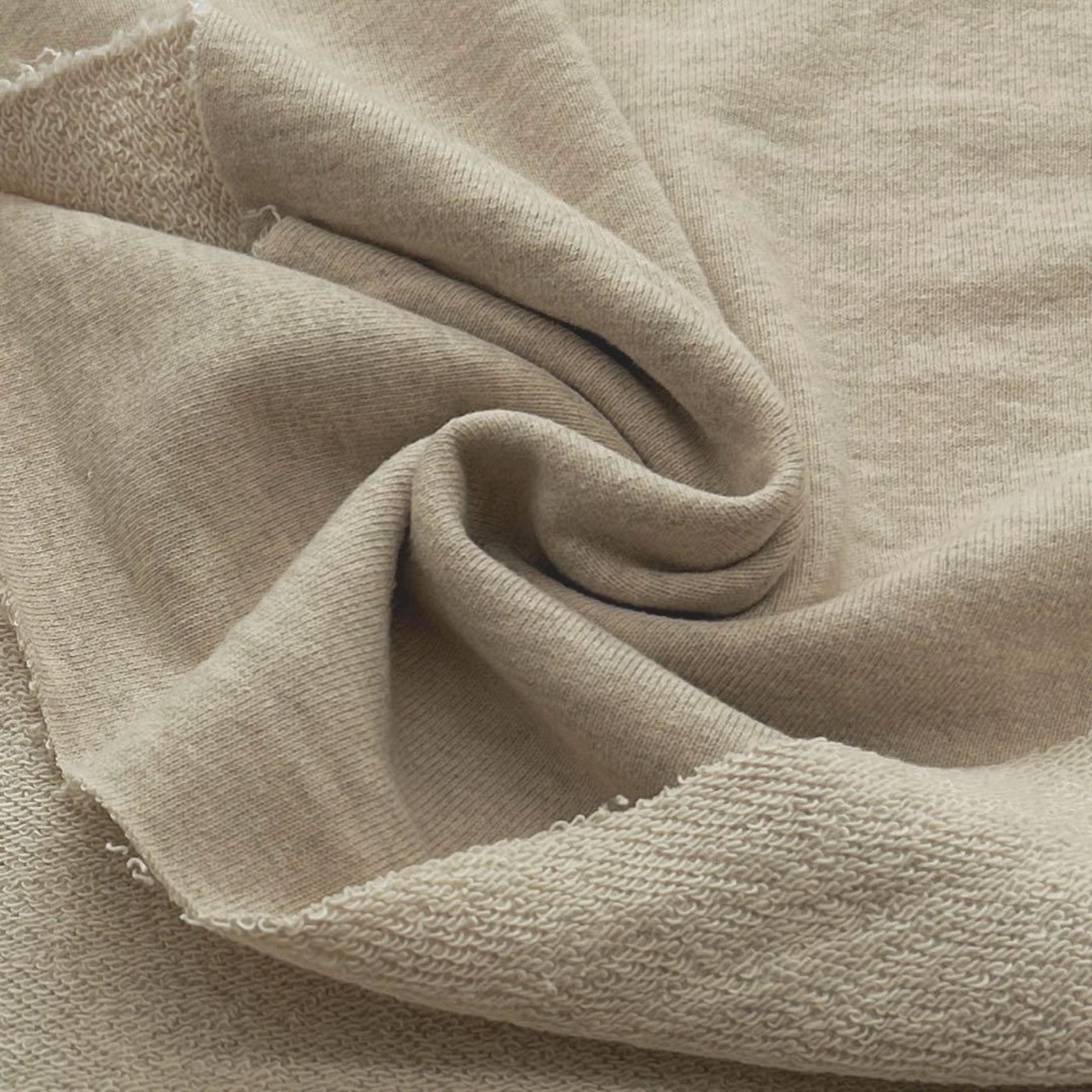 ★NY283◆1.6m◆綿100%裏毛ニット生地◆オートミール