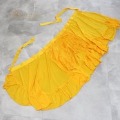 ダンス衣装 社交ダンス レディース レッスンウェア イエロー系 スカート 練習着 Fashionα ファッション アルファ 黄色 無地 山吹色 フリル フリルスカート 巻きスカート 巻き風 パーティー衣装 ラテンダンス フラメンコ 競技 ダンスレッスン 発表会 目立つ ブライトカラー カラースカート ボリューム ウエストひも レディース用 コーデ ステージ衣装 衣装 ステージ映え 黄色系 スカート単品 LL サイズ感 大人可愛い 動きやすい系 イエロー系ワンピース風 フレア フレアスカート スカート丈短め