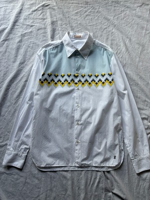 "GALLIANO" Geometric Pattern Shirt